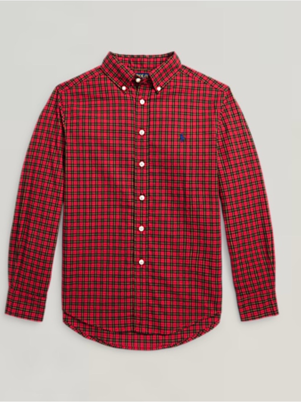 Polo by Ralph Lauren Red and Black Plaid Button-Down Shirt
